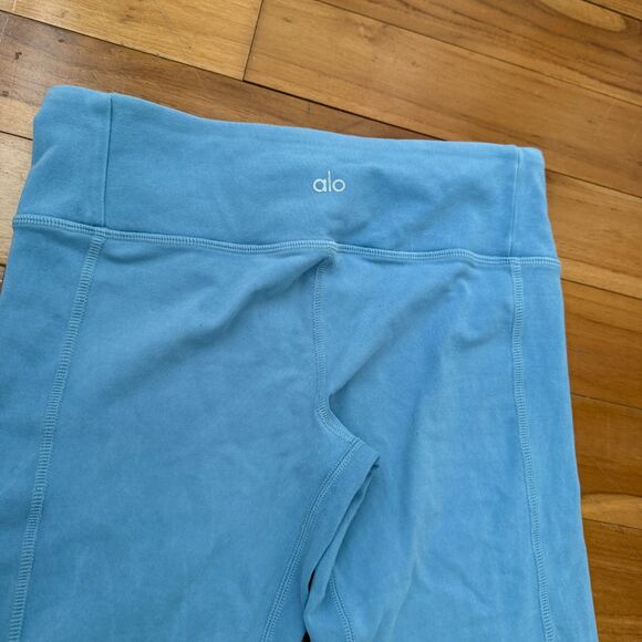 Women Alo Yoga High Waisted Moto Leggings In Blue Size Medium - Picture 4 of 8